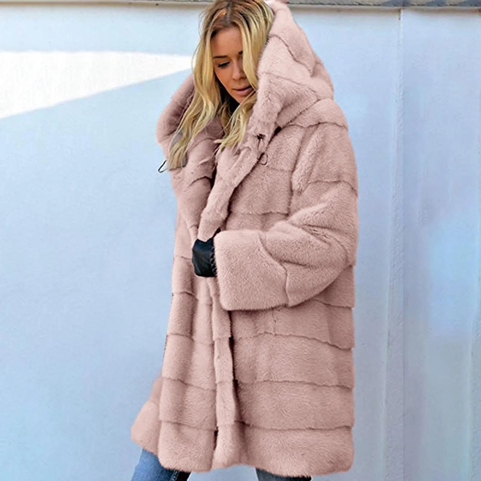 Thick Fuzzy Faux Fur Jacket